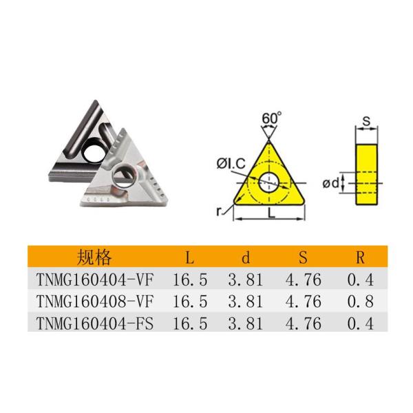 Вставки карбида TNMG160404R-VF поворачивая для стальных вставок карбида Woodworking литого железа