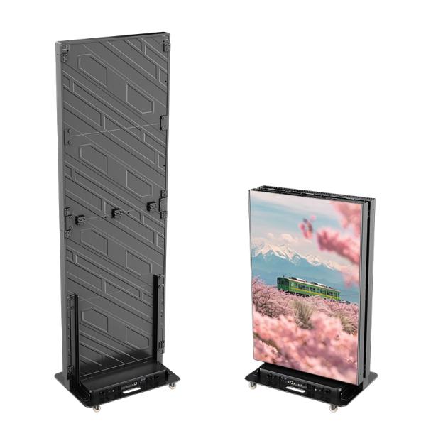 YUYI Portable Foldable LED Poster Display with 4K Display 1200cd/sqm Brightness and 3MM Pixels for Trade Shows Retail & Events