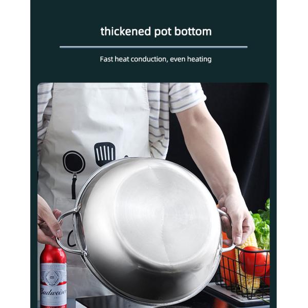 Good Quality Hot Pot Pot Multi-user Hotpot 201 Stainless Steel Shabu Shabu Pots For Cooking