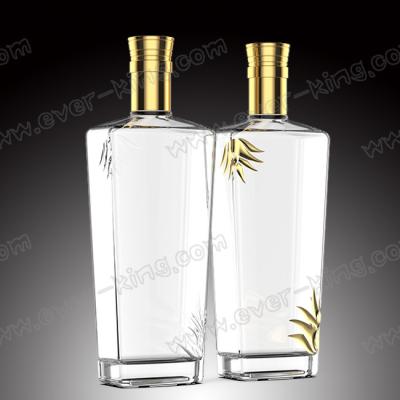 Garrafas de vidro vazias do Tequila com tampão de parafuso