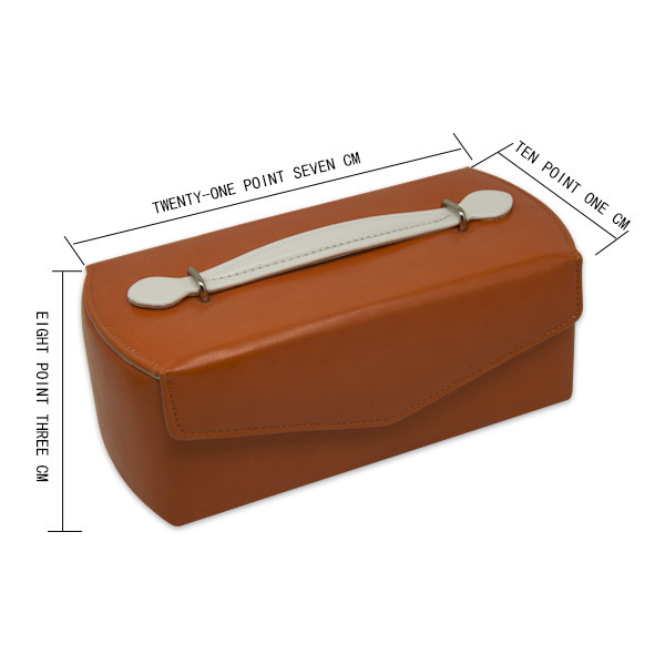 Portable Electroplating Hardware PU Leather Jewelry Box
