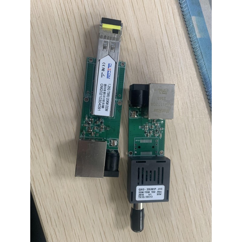 Gigabit Media Converter Card DC5V~DC24V For UAV Fiber Communication Solution Mini Size