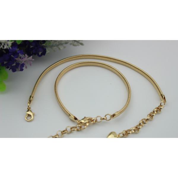 Universal fashion 129 mm length iron material light gold women shoes metal chain buckle with hooks