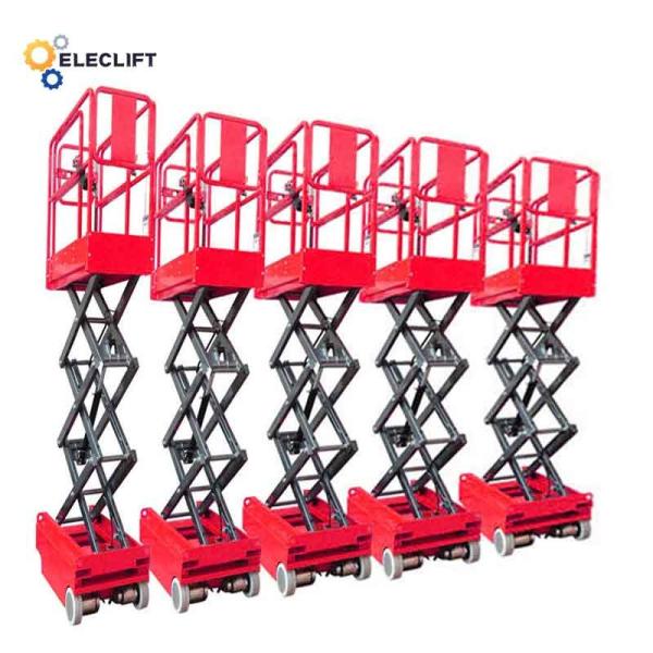 Small Electric Lift Platform Rough Terrain Scissor Lift 8M-6.7M Working Height