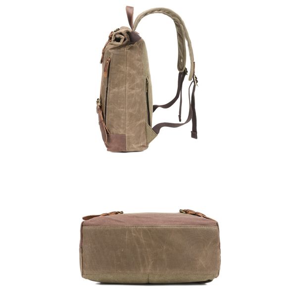 Colefa Foldable Hiking Daypack Anti-theft Travel Casual Urban Exploration Rucksack Unisex Trail Camping Rolling Canvas Backpack