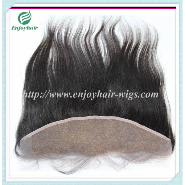 Brazilan virgin hair lace frontal 13''x4'' natural color straight piece hair extension