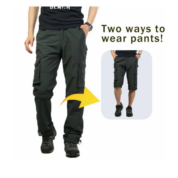 Mid waist XMAMLON RTS Detachable Casual Pants Men's Outdoor Quick-drying Sweatpants