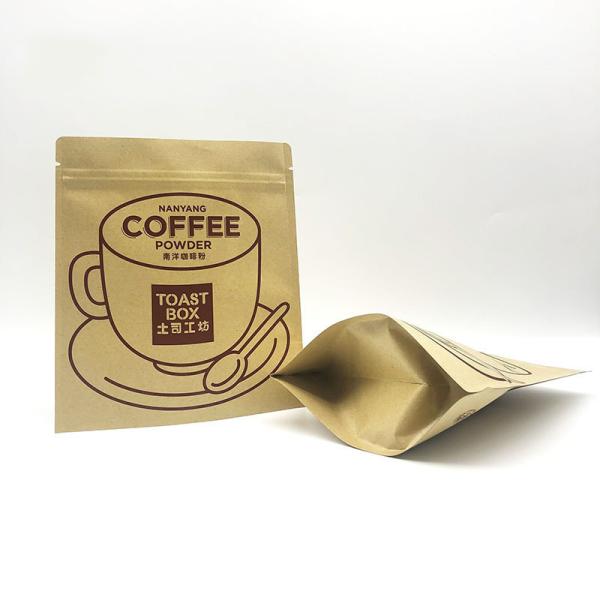 Self Standing Bag Kraft Paper Tea Coffee Shop Specialty Zipper Dried Fruit Food Packaging
