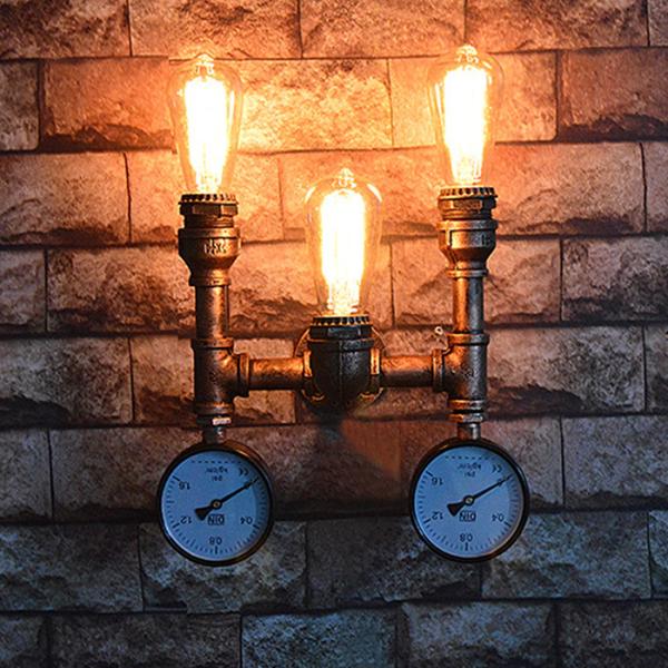 Creative Vintage Iedison Bulb Wall Lights Antique Gold Wall Lamp Bulb