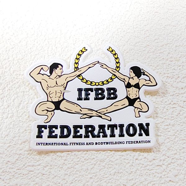 TPU Heat Transfer Label IFBB Fitness Bodybuilding Federation Custom Clothing Patch