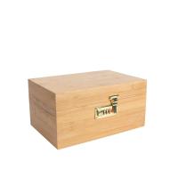 Premium Durable Portable Two-layer Bamboo Wooden Storage Box With Lock For Packaging Gift Boxes
