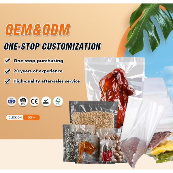 Hot Selling User Friendly Transparent Plastic High Temperature Retort Pouch Microwaveable Vacuum Bag