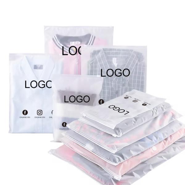 CTCX Custom Transparent Plastic Clothing Ziplock Package Bag Frosted Zipper Bag With Logo Zip Beutel Zip Lock Bag