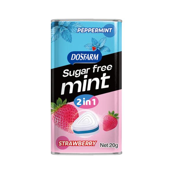 Healthy Peppermint Strawberry Mints Sugar Free Mint Candy Manufacturer