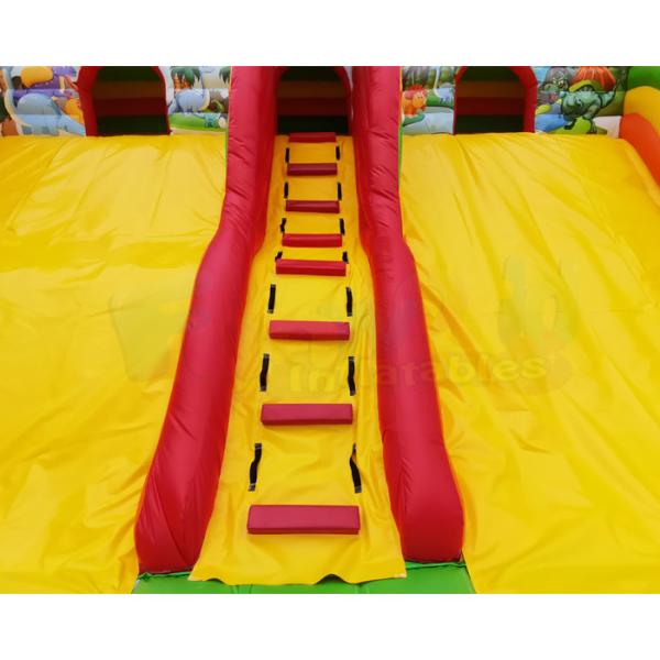 Backyard Commercial Inflatable Slide Dinosaur Jungle Park Bounce Castle