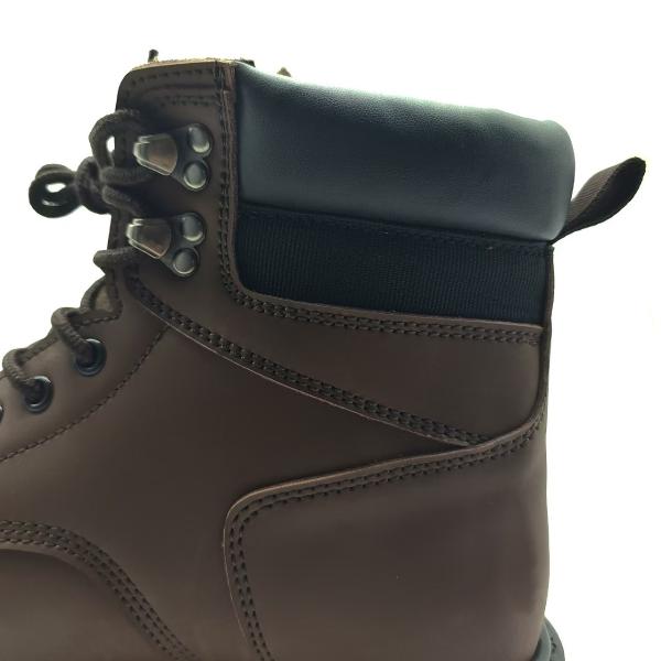 Botas marrones de cuero genuino Martin Botas medianas de Goodyear Welt Botas casuales