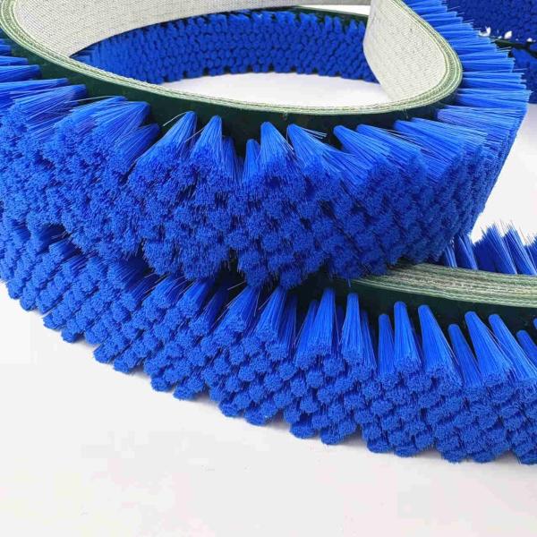 Cepillo de cinturón de nylon industrial flexible para aplicaciones de redondeo de bordes