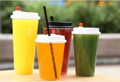 350ml Promotional Plastic Cup Popular Style Single Wall Coffee With Lid