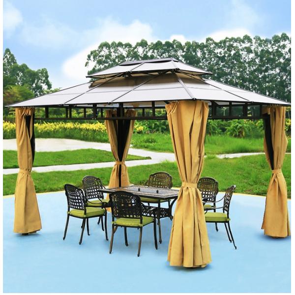 3x4M PC Ceiling Material Outdoor Gazebos With Hardtop for relaxation