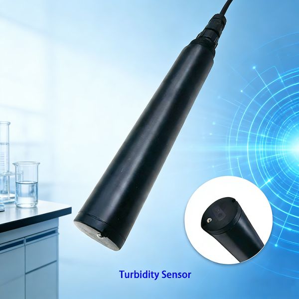 ZONEWU LoRaWAN Online Turbidity Sensor – IP68 Self-Clean for Fish Pond & Rural Water.