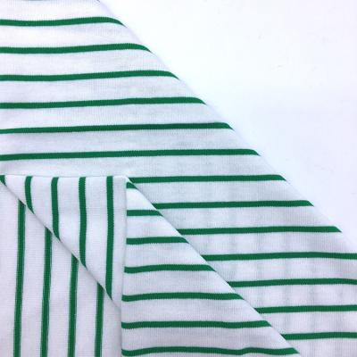 100% Combed Cotton Knitted Stripe Jersey Fabric Cotton Combed Stripe Fabric for Undershirts