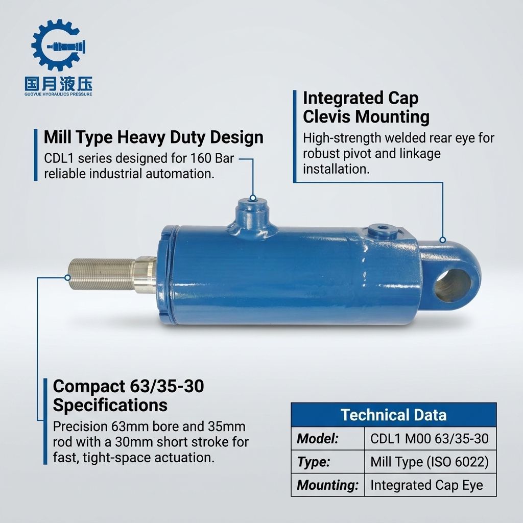 CDL1 M00 Custom Welded Double Acting Hydraulic Cylinder for Heavy Duty Construction & Farm Machinery