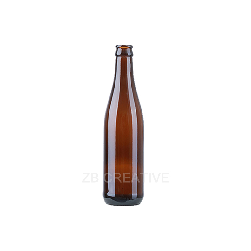 Amber Flint Glass Beer Bottles 330ml Crown Cap Craft Brew Packaging 308g CY-303