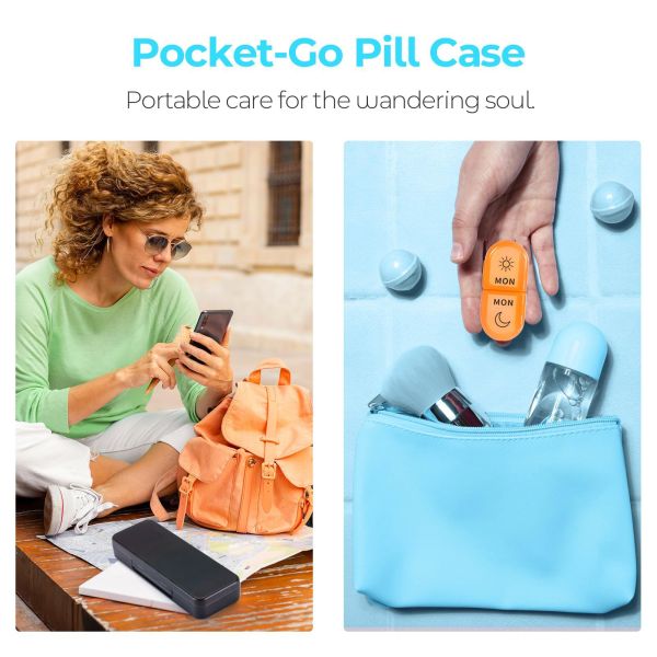 Portable Weekly Seven-Day Plastic Medicine Organizer Pill Box Two Meal Dosage Sealed Mini Compartmentalized Design JH Medibox