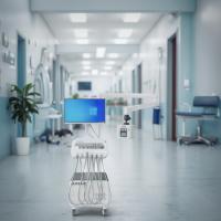 Máquina de tratamiento dental de venta caliente con compresor Equipo de clínica dental Carro de entrega dental móvil