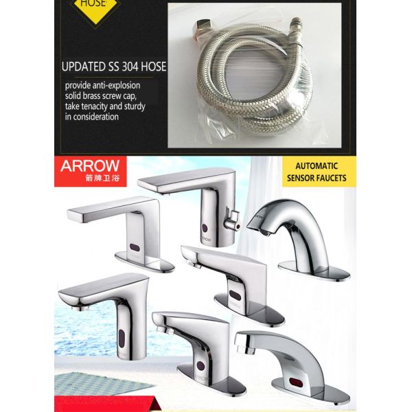 Modern Infrared Sensor Faucet with Ceramic Valve Core and Brass Main Body for Single Hole Mount