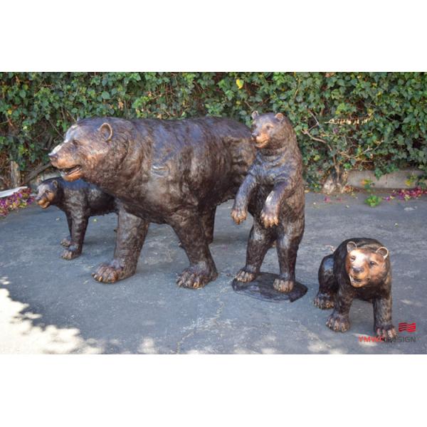 Life-Size Bronze Bear Sculpture Custom Metal Animal Statues for Artistic Installations