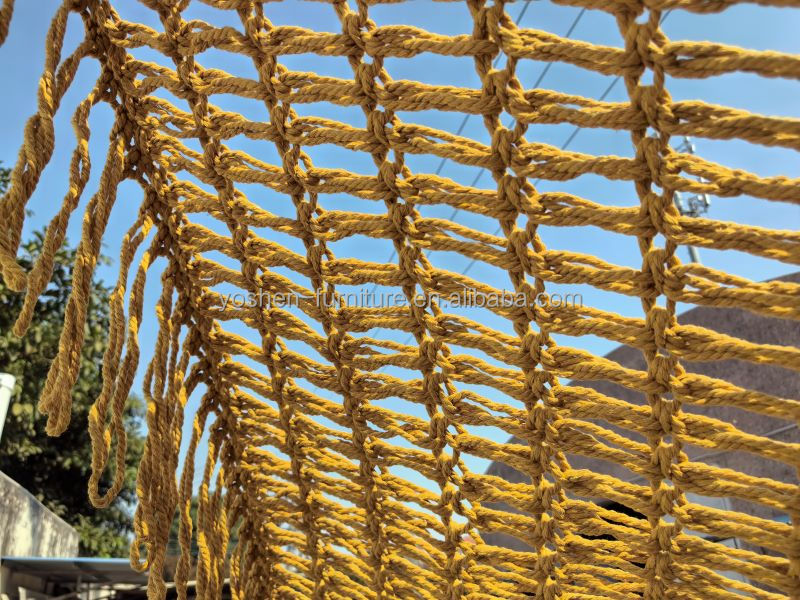 9 ft Yellow INS Trend Resort Umbrella Parasol Woven Crochet Umbrella Tassel Macrame Parasol