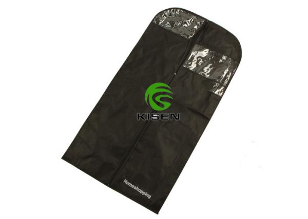 Rip Resistant Suit Zipper Bag Sturdy Zipper Suit Garment Cover With PVC Window