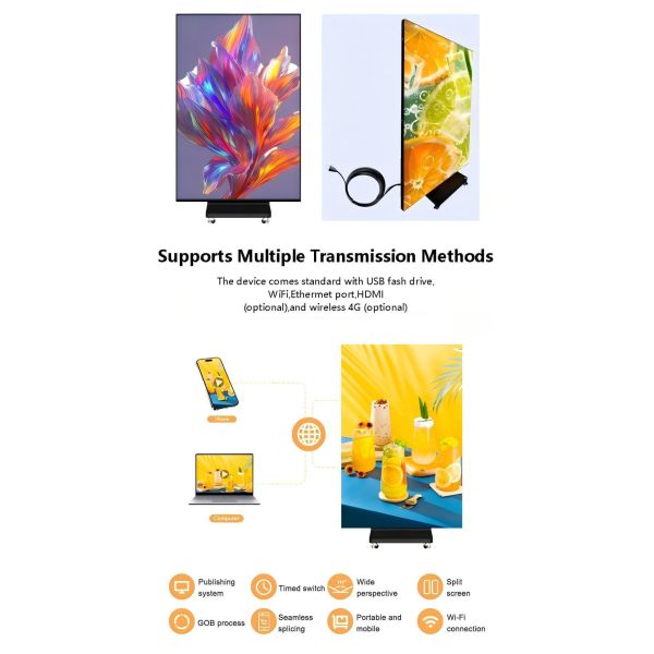 P1.5 Tri Fold Poster Led display Foldable led Screen Double Sided led dispaly