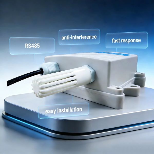 Durable RS485 HCN Cyanide Gas Sensor with Temperature & Humidity Monitoring for Industrial Continuous Operation