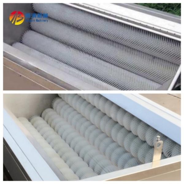 Máquina de escovação de batatas e gengibre 1450*880*760mm Usada para frutos do mar vegetais