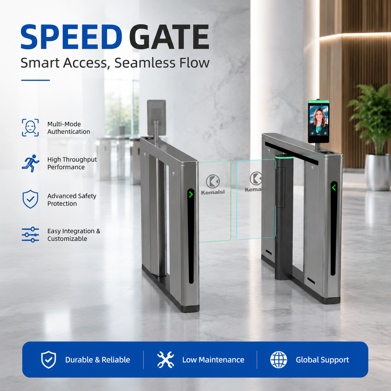Fingerprint Attendance Recording Access Speed Gate