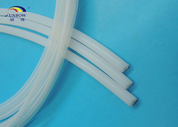 100% Virgin Extruded Clear PTFE Tube  / Pipe Pure White With Smooth Surface