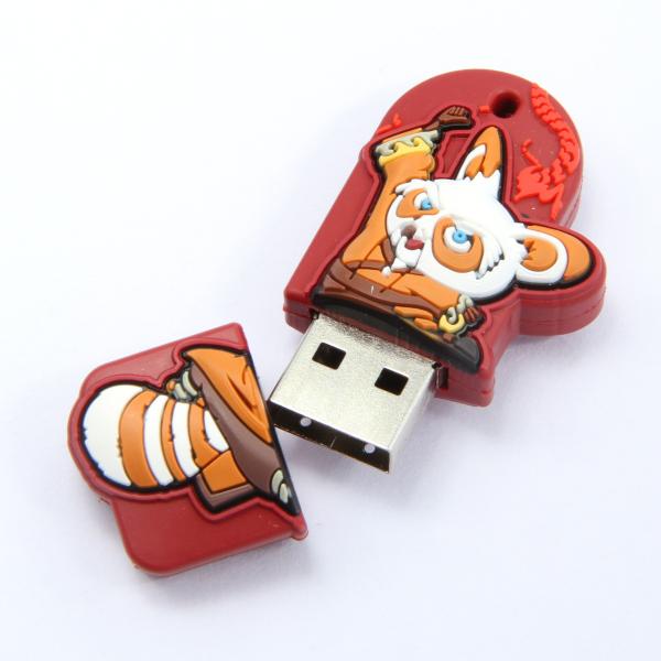 Cute Cartoon PVC USB Flash Memory with Logo 2GB 4GB 8GB