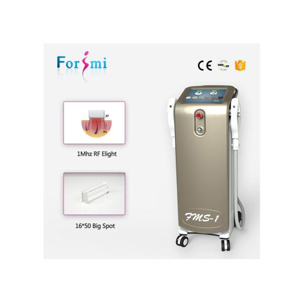 Professional 2 handles Hair removal Skin tightening e light ipl rf beauty equipment
