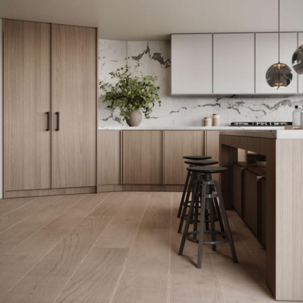 Armoires de cuisine modulaires de grain de bois