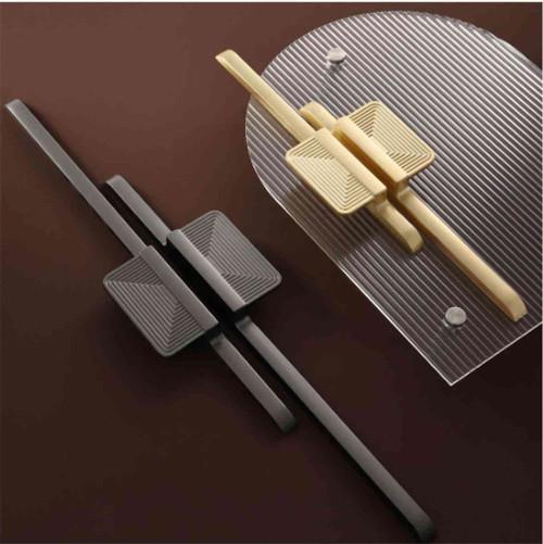 Gold Nordic Kitchen Drawer Wardrobe Brass Pull Handles Embossing Knobs Armários de móveis Portas Grunting Grunting Handle
