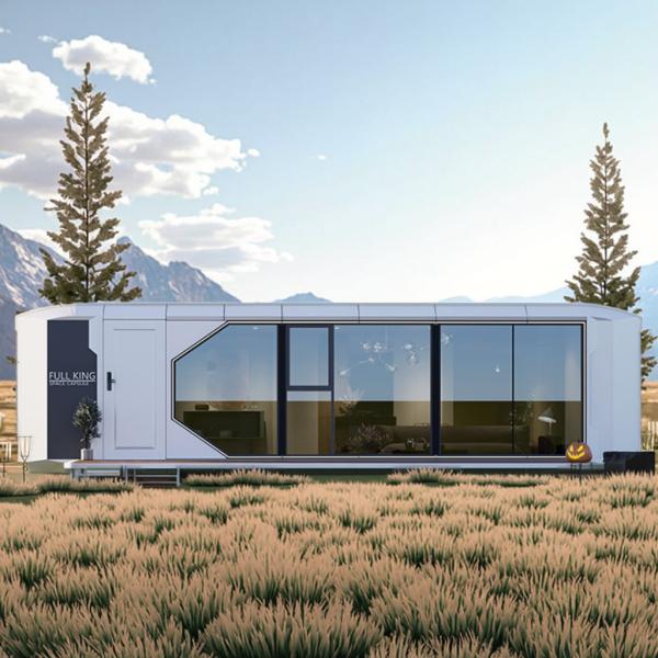 Maison capsule mobile personnalisable pour un hôtel en plein air facilement assemblée et personnalisable