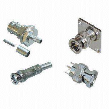 BNC RF Connector with Gold-plated Contacts, DC-4GHz Frequency Range, and 75 Ohms Impedance for PCB Mount Applications
