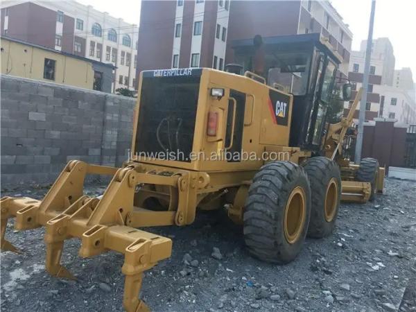 Manufacturing Plant Used Caterpillar Motor Grader CAT 140K 140H with Front Blade Bucket