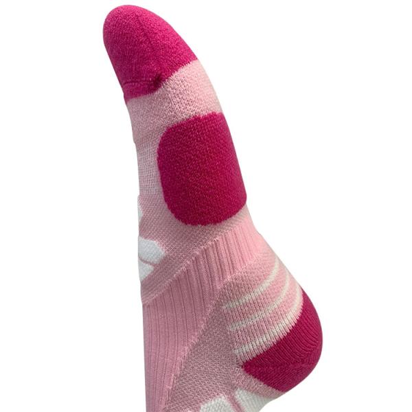 Body Logo Position 100% Wool Women's Crew Length Mountaineering Socks for Winter Sports