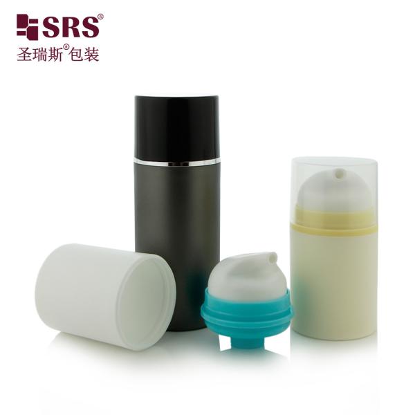 PA602 30ml 50ml 80ml 100ml 120ml 150ml 200ml PP Naturel Clair Surface brillante Matte Finition Disponible Bouteille de lotion sans air Aucune fuite