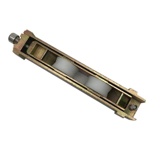 South America Hot sales Heavy Duty Needle Bearing Double V Groove Nylon Pulley Wheel Yellow Zinc Alloy Bracket Sliding Window Rollers