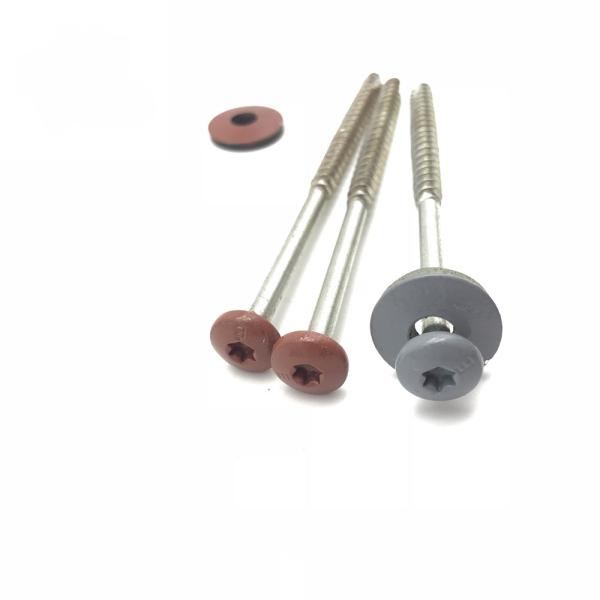 Aisi 304 Grade Stainless Steel Roofing Screws , A2 Torx Pan Head Roofing Screw T17