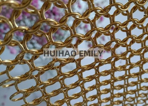 10mm Round Ring Chainmail Drapery Metal Ring Mesh Curtain For Hotel Decoration